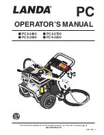 Предварительный просмотр 1 страницы Landa PC3-2400 Operator'S Manual