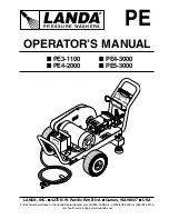 Предварительный просмотр 1 страницы Landa PE3-1100 Operator'S Manual