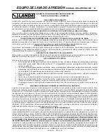 Предварительный просмотр 33 страницы Landa PG4-15321 Operator'S Manual