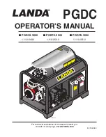 Предварительный просмотр 1 страницы Landa Pgdc4-3500 Operator'S Manual