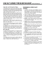 Предварительный просмотр 9 страницы Landa VNG/VLP3-11021D Operator'S Manual