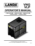 Preview for 1 page of Landa VNG4-2000 Operator'S Manual