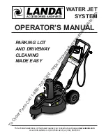 Предварительный просмотр 1 страницы Landa WATER JET SYSTEM Operator'S Manual