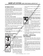 Предварительный просмотр 3 страницы Landa WATER JET SYSTEM Operator'S Manual