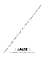 Предварительный просмотр 14 страницы Landa WATER JET SYSTEM Operator'S Manual