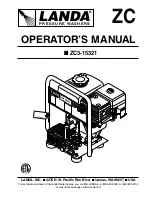 Предварительный просмотр 1 страницы Landa ZC3-15321 Operator'S Manual