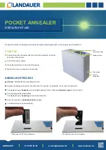 Landauer POCKET ANNEALER Instructions Of Use предпросмотр