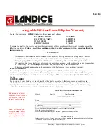 Preview for 4 page of Landice ELLIPTIMILL E8 Service Manual