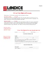 Предварительный просмотр 5 страницы Landice ELLIPTIMILL E8 Service Manual