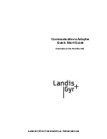 Preview for 2 page of Landis+Gyr Communications Adapter Quick Start Manual