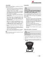 Preview for 7 page of Landmann 11760 Assembly And Operating Manual