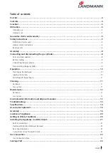 Preview for 3 page of Landmann 12113 Assembly And Operating Manual