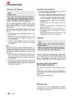 Preview for 12 page of Landmann 31341 Assembly And Operating Manual