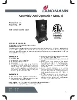 Preview for 1 page of Landmann 3215GS Assembly And Operation Manual