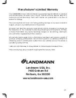 Preview for 23 page of Landmann 3215GS Assembly And Operation Manual