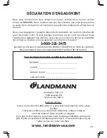 Preview for 25 page of Landmann 3215GS Assembly And Operation Manual