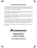 Preview for 46 page of Landmann 3215GS Assembly And Operation Manual