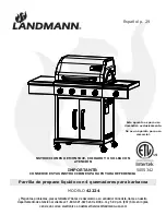 Предварительный просмотр 29 страницы Landmann 42224 Assembly, Care And Use Instructions