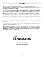 Preview for 24 page of Landmann 42255 Assembly, Care And Use Instructions