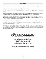 Preview for 25 page of Landmann 42259 Assembly, Care And Use Instructions