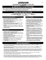 Preview for 4 page of Landmann 590151 Operating Instructions