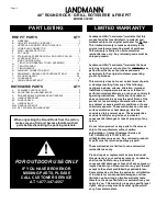 Preview for 2 page of Landmann 590503 Assembly And Operating Instructions Manual