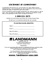 Preview for 2 page of Landmann Great Outdoors Smoky Mountain 3425GW Assembly And Owner'S Manual