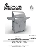 Landmann PROFESSIONAL 43110 Assembly, Care And Use Instructions preview