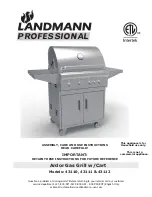 Landmann PROFESSIONAL Ardor Assembly, Care And Use Instructions preview