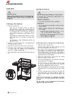 Preview for 10 page of Landmann Rexon 3.1 12230 Assembly And Operating Manual