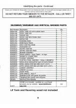 Preview for 8 page of Landmann Smoky Mountain Great Outdoors 3625GD Owner'S Manual