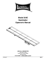 Preview for 1 page of Landoll 330C Operator'S Manual