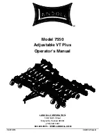 Предварительный просмотр 1 страницы Landoll VT Plus 7550 Operator'S Manual