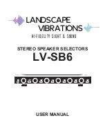 Предварительный просмотр 1 страницы Landscape Vibrations LV-SB6 User Manual