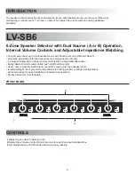 Предварительный просмотр 3 страницы Landscape Vibrations LV-SB6 User Manual