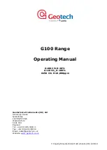 LANDTEC Geotech G100 Series Operating Manual предпросмотр