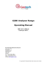 LANDTEC Geotech G200 Operating Manual preview