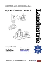 Landustrie LANDY BTP62-40 Operation & Maintenance Manual предпросмотр