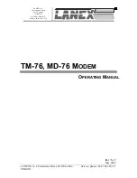 Lanex MD-76 Operating Manual preview