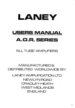 Laney A.O.R. User Manual preview