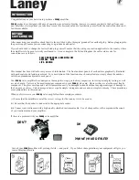 Preview for 2 page of Laney Alliance VC100 User Manual