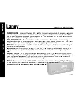 Предварительный просмотр 7 страницы Laney GH100TI Operating Instructions Manual