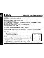 Предварительный просмотр 2 страницы Laney GH50L Operating Instructions Manual