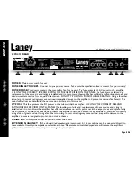 Предварительный просмотр 8 страницы Laney L20T-410 Operating Instructions Manual