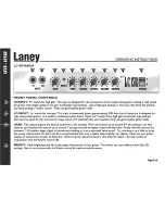 Preview for 6 page of Laney LC15 Operating Instructions Manual