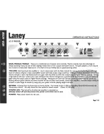 Preview for 7 page of Laney LC15 Operating Instructions Manual