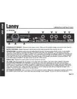 Preview for 8 page of Laney LC15 Operating Instructions Manual