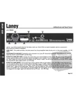 Preview for 9 page of Laney LC15 Operating Instructions Manual