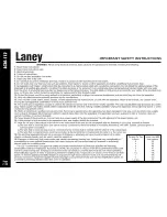 Preview for 2 page of Laney LC30-112 Operating Instructions Manual