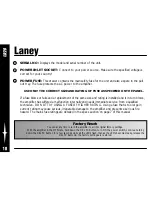 Предварительный просмотр 18 страницы Laney LR20 Instructions Manual